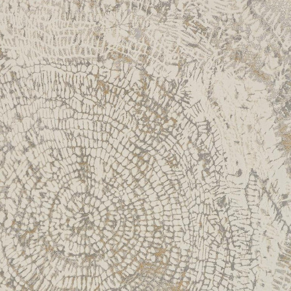 HomeRoots 4' Contemporary Gray Ivory and Tan Abstract Area Rug - Soft Viscose, Durable Design for Modern Spaces 10' X 14' 514699