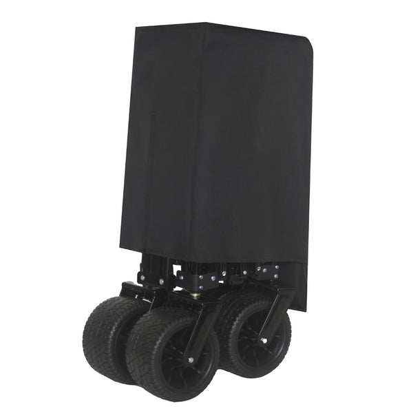 English Elm 51-inch Heavy Duty Folding Utility Wagon with All-terrain Wheels and 480lb Steel Frame W2932P289386