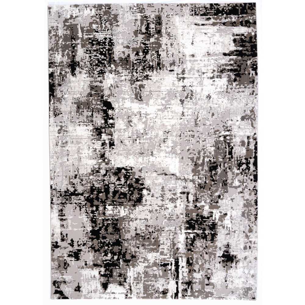 Capel Rugs Manhattan-tribeca Luxe Contemporary Area Rug With Striking Silver, Gray Tones And Textured Design Onyx, White 100% Polyester 5147rs05030708375