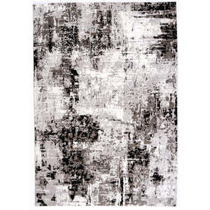Capel Rugs Manhattan-tribeca Luxe Contemporary Area Rug With Striking Silver, Gray Tones And Textured Design Onyx, White 100% Polyester 5147rs05030708375