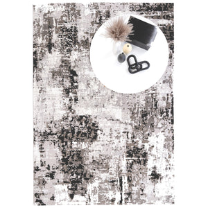 Capel Rugs Manhattan-tribeca Luxe Contemporary Area Rug With Striking Silver, Gray Tones And Textured Design Onyx, White 100% Polyester 5147rs05030708375