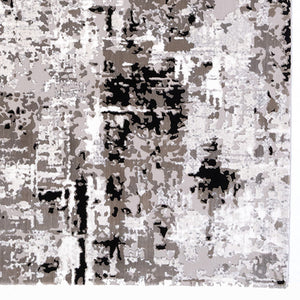 Capel Rugs Manhattan-tribeca Luxe Contemporary Area Rug With Striking Silver, Gray Tones And Textured Design Onyx, White 100% Polyester 5147rs05030708375