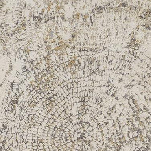 HomeRoots 4' Contemporary Gray Ivory and Tan Abstract Area Rug - Soft Viscose, Durable Design for Modern Spaces 8' Runner 514700