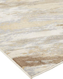 Homeroots 4' X 6' Brown And Ivory Abstract Non Skid Area Rug  Viscose 514703