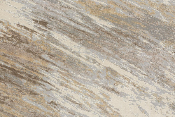 HomeRoots 4' Brown and Ivory Abstract Non-Skid Area Rug – Durable, Modern Design for Any Room Decor Style 4' X 6' 514703
