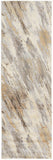 Homeroots 8' Brown And Ivory Abstract Distressed Runner Rug  Viscose,Polyester 514708