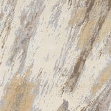 Homeroots 8' Brown And Ivory Abstract Distressed Runner Rug  Viscose,Polyester 514708