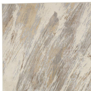 HomeRoots 4' Brown and Ivory Abstract Non-Skid Area Rug – Durable, Modern Design for Any Room Decor Style 12' X 15' 514709