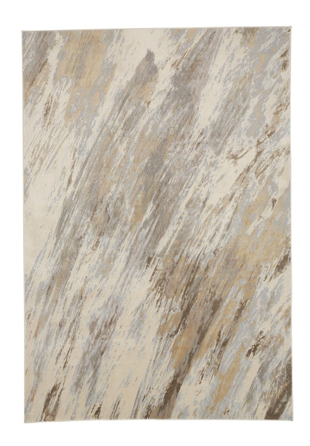 HomeRoots 4' Brown and Ivory Abstract Non-Skid Area Rug – Durable, Modern Design for Any Room Decor Style 12' X 15' 514709