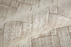 HomeRoots 4' Hand Woven Area Rug in Ivory and Brown Stripes - Artisan Crafted for Timeless Elegance and Style 5' x 8' 514736