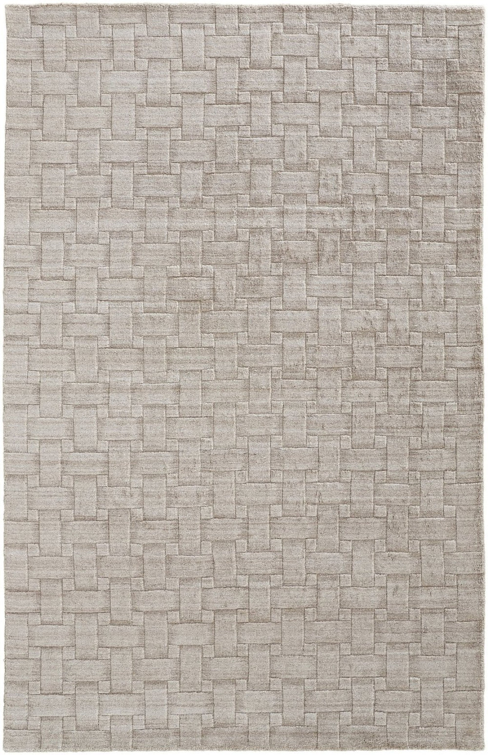 HomeRoots 2' Hand-Woven Ivory and Brown Striped Area Rug - Timeless Style for Any Room with Unique Character 2' X 3' 514741