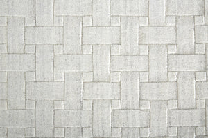 HomeRoots 2' Hand-Woven Silver and White Striped Area Rug - Elegant, Unique Design for Modern Interiors 2' X 3' 514748