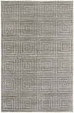 Homeroots 4' X 6' Gray Striped Hand Woven Area Rug Gray,Silver Viscose 514749