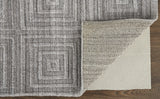 Homeroots 4' X 6' Gray Striped Hand Woven Area Rug Gray,Silver Viscose 514749