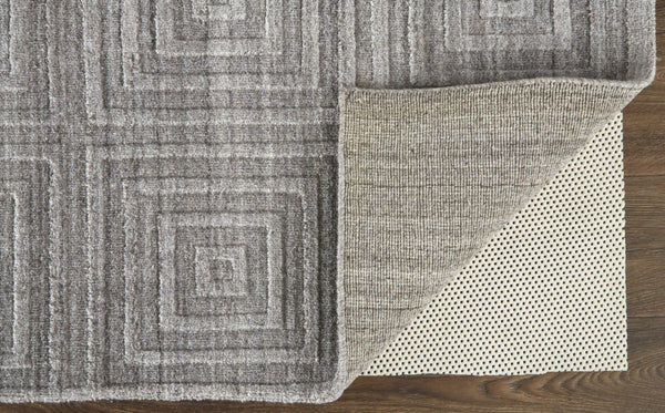 HomeRoots 2' Hand-Woven Gray and Silver Striped Area Rug - Timeless Elegance for Modern and Traditional Spaces 2' X 3' 514755
