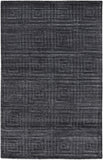 Homeroots 4' X 6' Gray And Black Striped Hand Woven Area Rug Gray,Black Viscose 514756