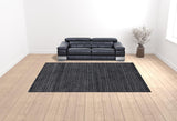 Homeroots 10' X 14' Gray And Black Striped Hand Woven Area Rug Gray,Black Viscose 514760