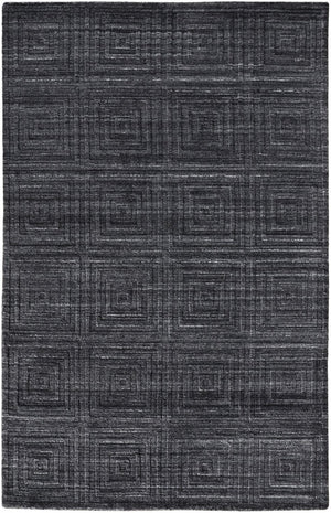 HomeRoots 2' Hand-Woven Gray and Black Geometric Area Rug - Unique Artisan Craftsmanship for Cozy Spaces 2' X 3' 514762