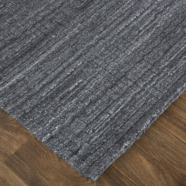 HomeRoots 2' Hand-Woven Gray and Black Geometric Area Rug - Unique Artisan Craftsmanship for Cozy Spaces 2' X 3' 514762