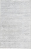 Homeroots 4' X 6' Silver And White Striped Hand Woven Area Rug White,Silver Viscose 514763