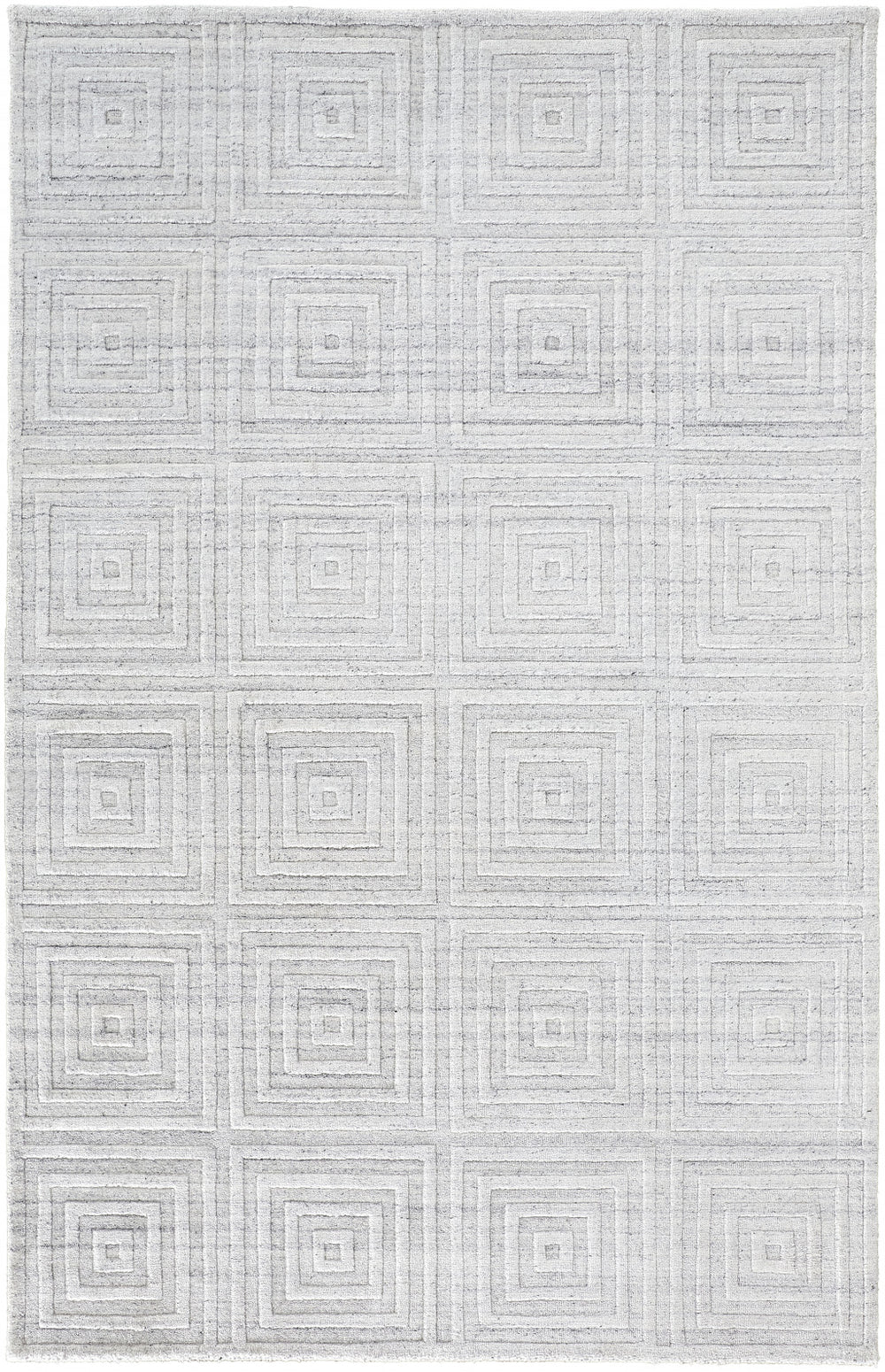 Homeroots 5' X 8' White And Silver Striped Hand Woven Area Rug White,Silver Viscose 514764