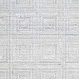 Homeroots 12' X 15' White And Silver Striped Hand Woven Area Rug White,Silver Viscose 514768