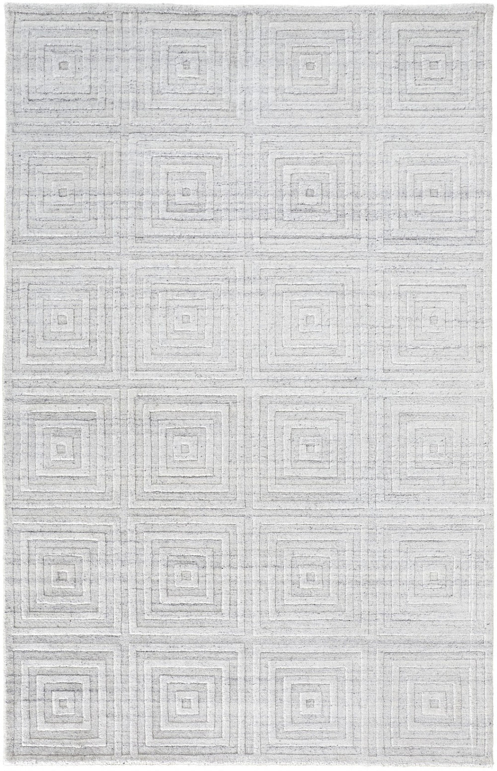 HomeRoots 2' Hand-Woven Silver and White Striped Area Rug – Elegant Texture for Small Spaces and Décor 2' X 3' 514769