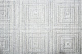 Homeroots 2' X 3' Silver And White Striped Hand Woven Area Rug White,Silver Viscose 514769