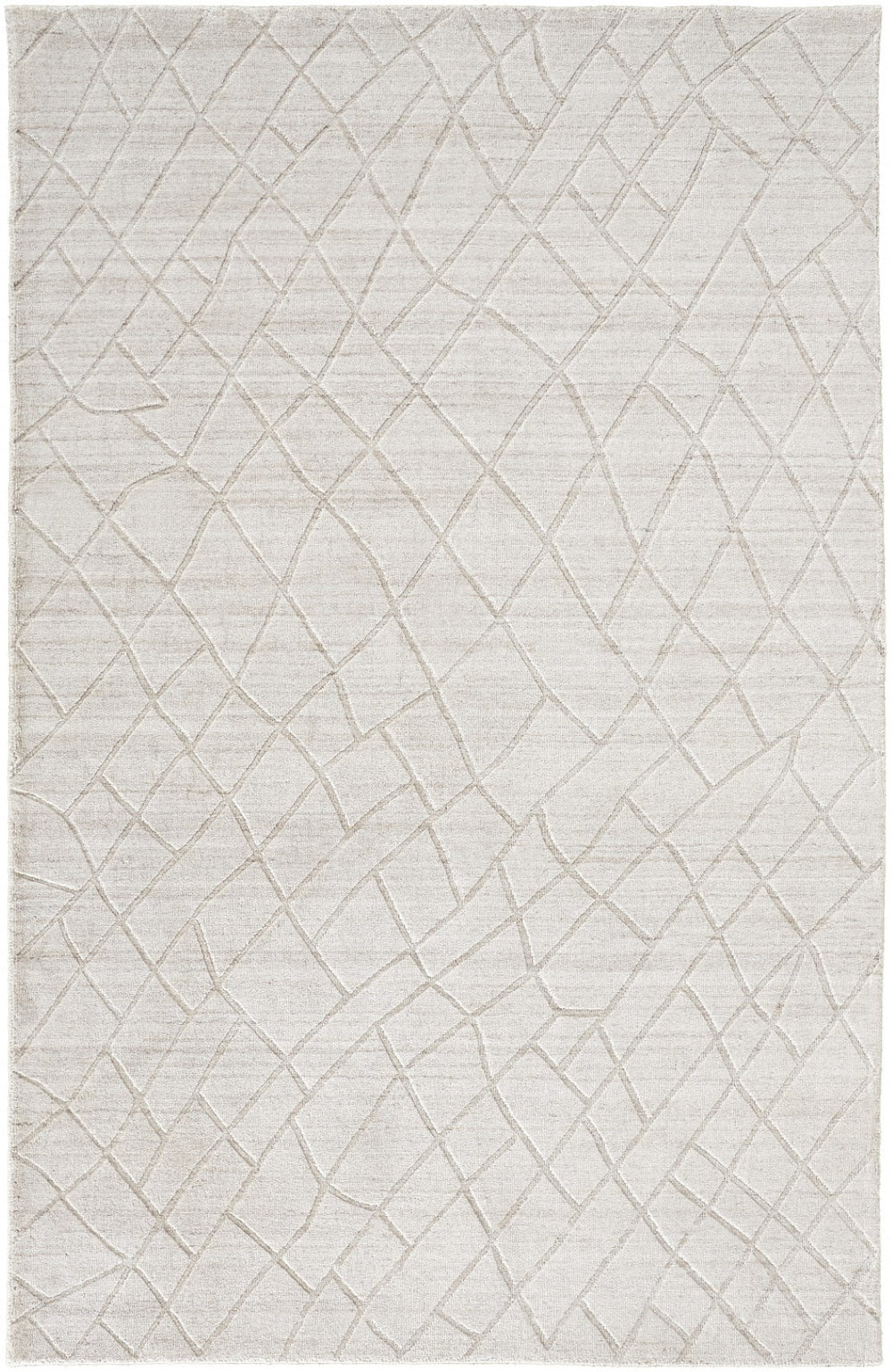 HomeRoots 4' Hand-Woven Gray and Ivory Striped Area Rug - Timeless Design for Living Spaces and Bedrooms 4' X 6' 514770