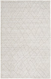 Homeroots 5' X 8' Ivory And Gray Striped Hand Woven Area Rug  Viscose 514771