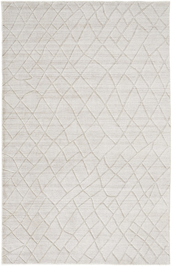 HomeRoots 2' Hand Woven Gray and Ivory Striped Area Rug – Artisan Crafted Elegance for Small Spaces and Decor 2' X 3' 514776