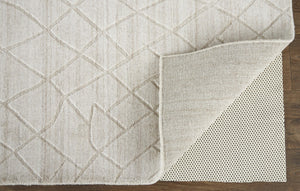 HomeRoots 2' Hand Woven Gray and Ivory Striped Area Rug – Artisan Crafted Elegance for Small Spaces and Decor 2' X 3' 514776