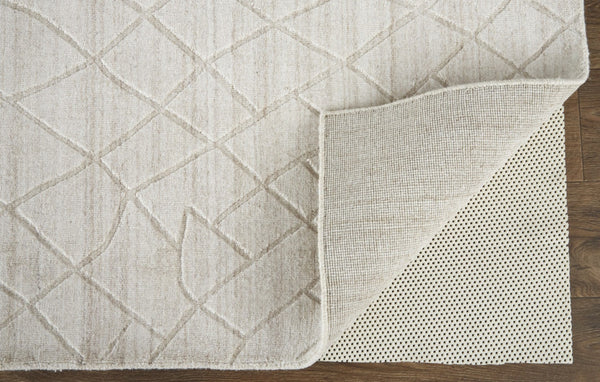 HomeRoots 2' Hand Woven Gray and Ivory Striped Area Rug – Artisan Crafted Elegance for Small Spaces and Decor 2' X 3' 514776