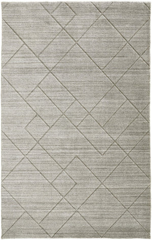 HomeRoots 4' Gray and Ivory Striped Hand-Woven Area Rug - Timeless Artisanal Elegance for Any Room Decor 8' X 10' 514786