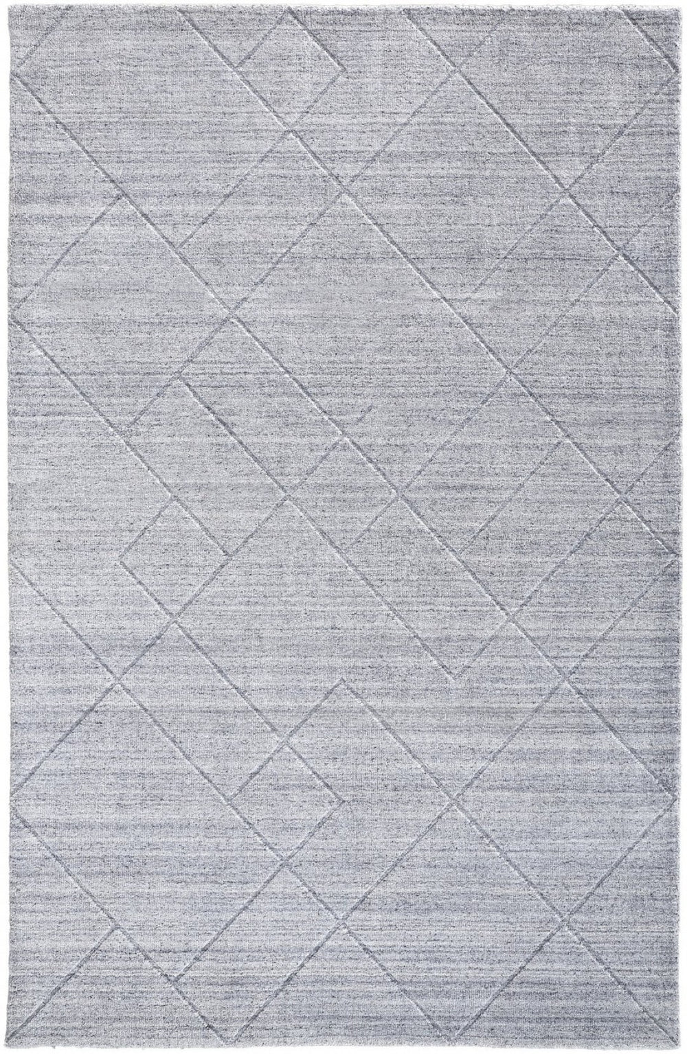HomeRoots 4' Hand-Woven Gray and Silver Striped Area Rug - Elegant, Durable, and Unique for Any Space 12' X 15' 514796