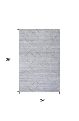 HomeRoots 2' Hand-Woven Gray and Silver Striped Area Rug - Elegant Design for Modern or Traditional Spaces 2' X 3' 514797
