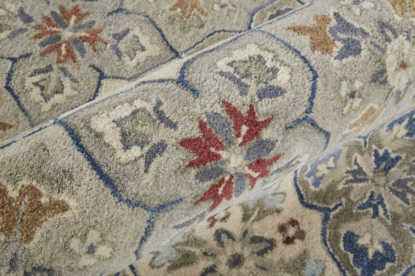 HomeRoots 4' Taupe & Ivory Hand-Tufted Wool Patchwork Area Rug - Cozy, Durable & Stylish for Every Space 4' X 6' 514798
