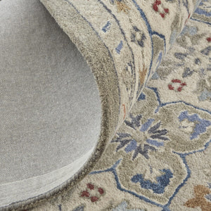 HomeRoots 4' Taupe & Ivory Hand-Tufted Wool Patchwork Area Rug - Cozy, Durable & Stylish for Every Space 8' X 10' 514800