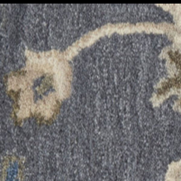 HomeRoots 4' Handmade Wool Floral Tufted Area Rug in Gray, Ivory & Red – Stain Resistant Luxury for Homes 5' X 8' 514805