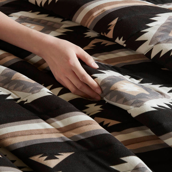 English Elm 3-piece Full Queen Quilt Set Knit Face Microfiber Reverse Farmhouse Bedroom Bedding B035P482965