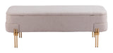 Lebreton Storage Bench Oatmeal Beige 110082 Zuo Modern