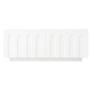 English Elm On-Trend Modern Dual-Function Coffee Table & Tv Stand Set For Tvs Up To 80", Elegant Storage Solution N721S000054K