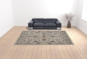 HomeRoots 10' Handmade Wool Floral Tufted Area Rug – Stain Resistant, Soft Comfort for Elegant Spaces 10' x 14' 514826
