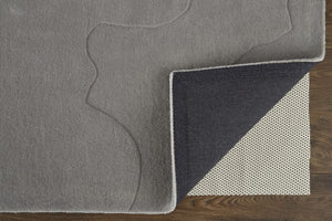 HomeRoots 8' Blue and Gray Abstract Hand-Tufted Wool Area Rug – Modern, Soft, Durable, Perfect for Any Space 8' X 10' 514836