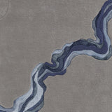 Homeroots 10' X 14' Blue And Gray Wool Abstract Hand Tufted Area Rug Gray,Blue Wool 514838