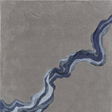 Homeroots 2' X 3' Blue And Gray Wool Abstract Hand Tufted Area Rug Gray,Blue Wool 514840