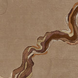 Homeroots 5' X 8' Beige And Brown Abstract Hand Tufted Area Rug Tan,Orange Wool Blend 514842