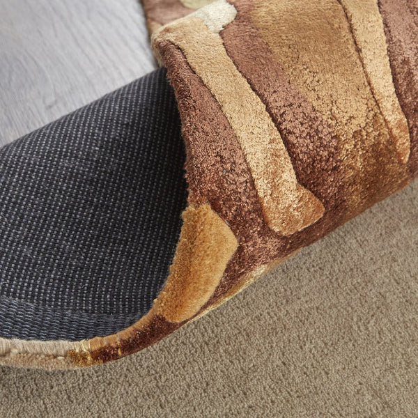 HomeRoots 5' Plush Beige and Brown Abstract Hand-Tufted Area Rug for Modern and Transitional Decor Spaces 10' X 14' 514845