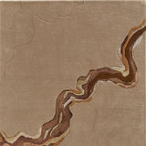 Homeroots 2' X 3' Tan And Orange Wool Abstract Hand Tufted Area Rug Tan,Orange Wool 514847