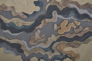 Homeroots 5' X 8' Tan And Brown Wool Abstract Hand Tufted Area Rug  Wool 514863